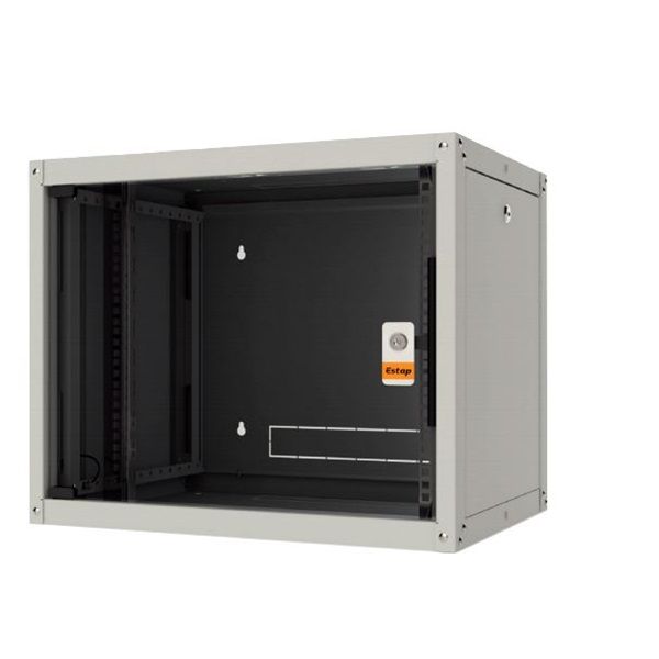Legrand EVO16U6060P Evoline+ 19" 16U 600x600mm levehető oldallapos üvegajtós egyrészes fali rack szekrény