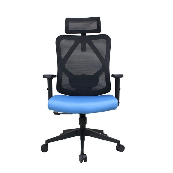 IRISOffice Eclipse kék/fekete ergonómikus, szövet-hálós irodai forgószék fej és háttámasszal