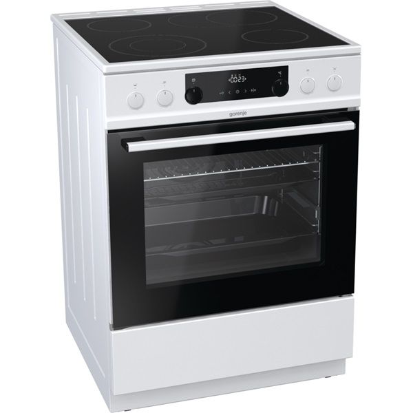 Gorenje ECS6350WPA fehér, szabadonálló, kerámialapos, elektromos, főzőzóna: 4, sütő:70L, grill, tűzhely