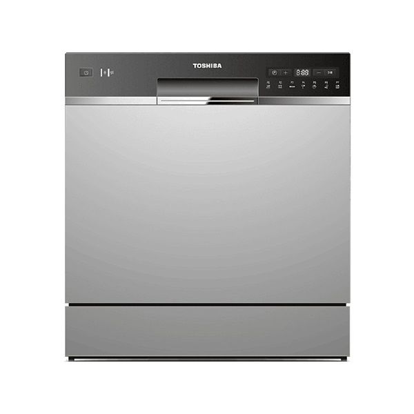Toshiba DW-08T2EE(S) ezüst, programok száma: 7, asztali, 8 terítékes mosogatógép 