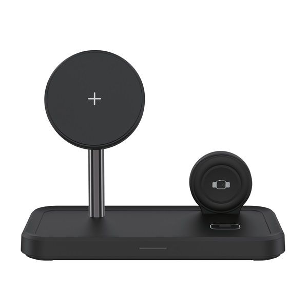Dviced DV230005 15W 3in1 fekete vezeték nélküli töltő állomás + adapter &amp; kábel