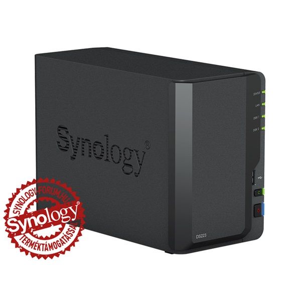 Synology DiskStation DS223 2x SSD/HDD NAS + regisztrációs kártya