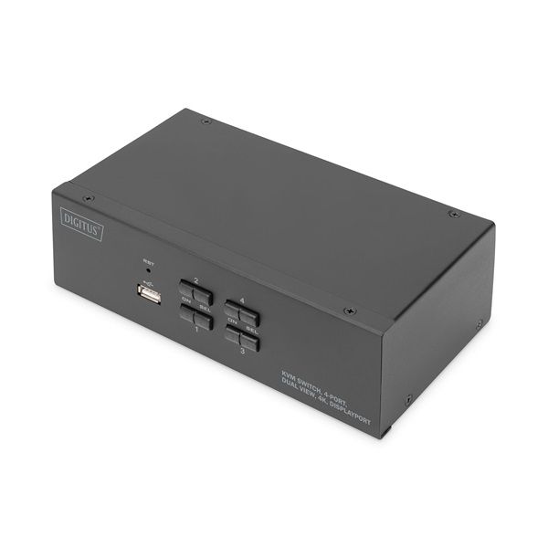 DIGITUS DS-12882 UHD 4K 60Hz 4 port Dual Display Displayport KVM Switch