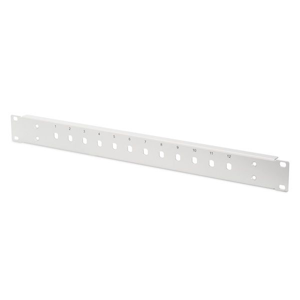 DIGITUS DN-96204-AL 1U 12x ST SX szürke optikai patch panel előlap