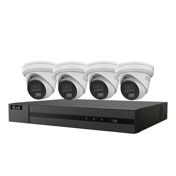 HiLook DS-J142I(STD)/IK28P-460T/HIK EU IP kamera szett, 4x6MP turret kamerával, beépített 2TB HDD-vel