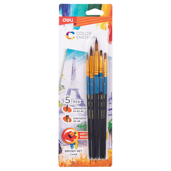 Deli Color Emotion 5 darabos ecsetkészlet