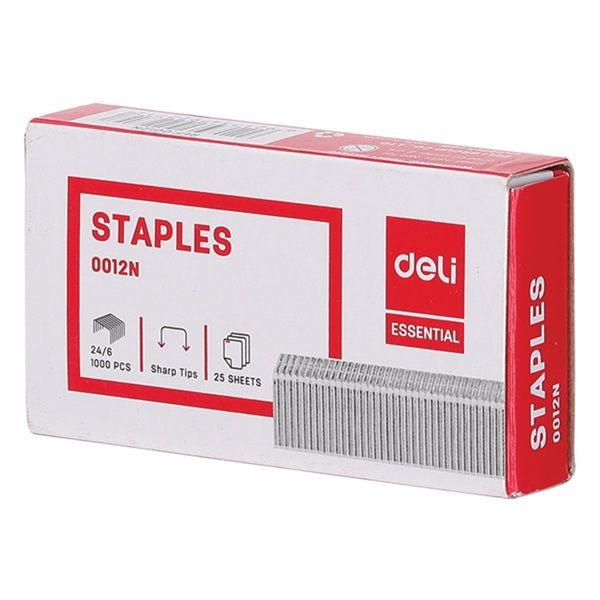 Deli Essential 24/6 hegyes 1000db tűzőkapocs