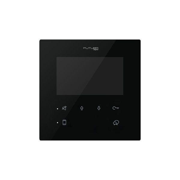 FUTURA DF-4/B 4"kijelző/kihangosított kommunikáció/interkom/videós fekete lakáskészülék