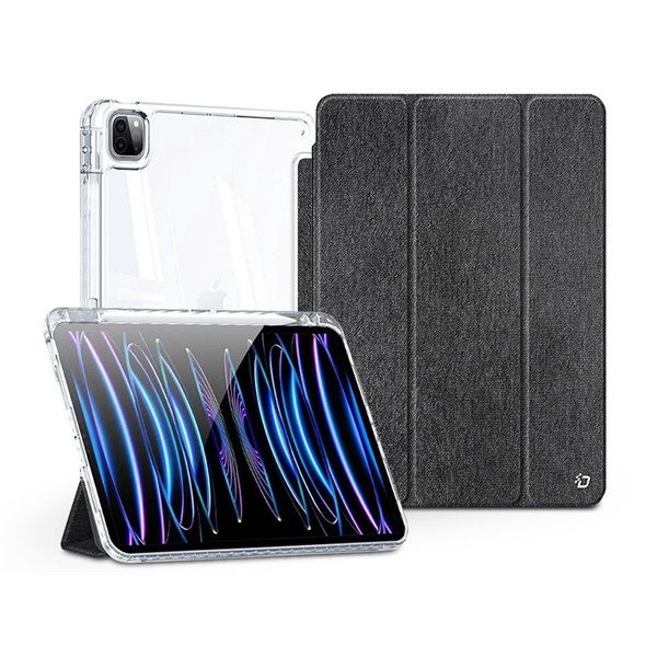 Dux Ducis DD006382 Apple iPad Pro 11 (2024) Unid Series fekete/átlátszó tablet tok (Smart Case Pen)
