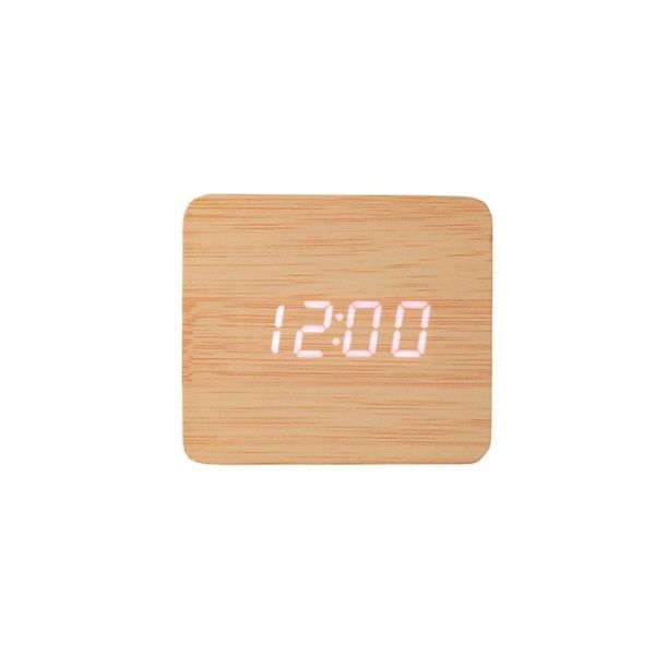 TOO DC-320LBN-Qi világosbarna digitális óra vezeték nélküli töltővel