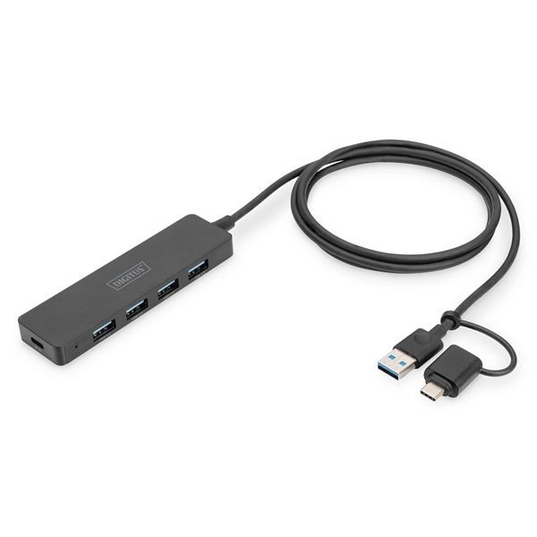 DIGITUS DA-70236 Superspeed 4 portos slim USB 3.0 HUB