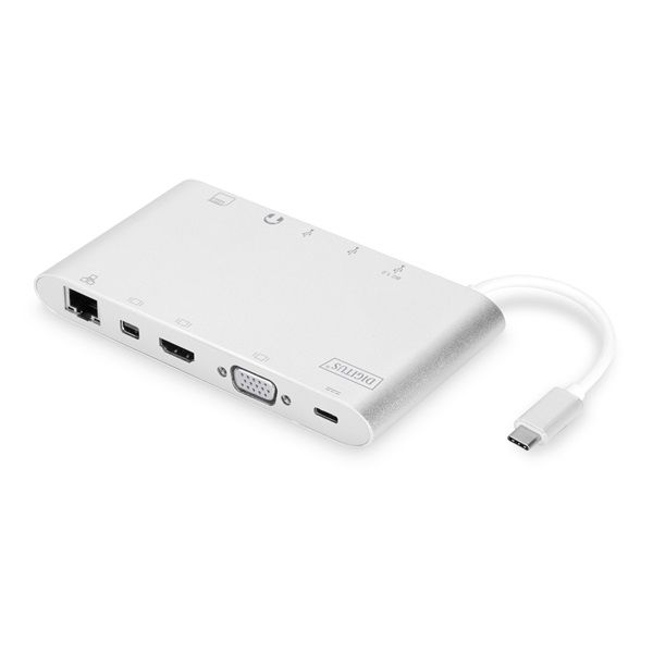 DIGITUS DA-70861 USB-C 11 portos univerzális notebook dokkoló állomás