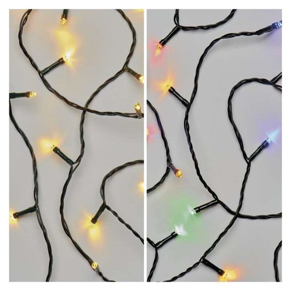 Emos D4AJ01 10m/100LED/kül-beltéri/2 az 1-ben/hideg fehér/többszínű karácsonyi LED fényfüzér