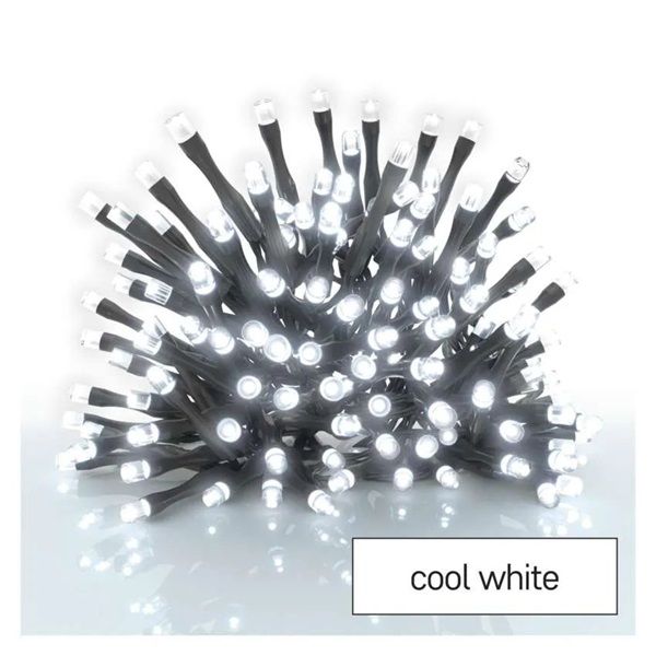 Emos D4FC01 2,8 m 3x AA kül-beltéri hideg fehér időzítős LED karácsonyi fényfüzér