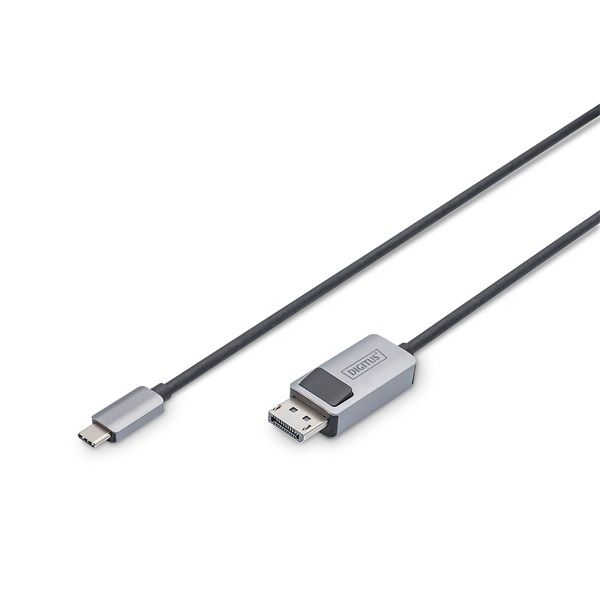 DIGITUS UHD 8K 30Hz kétirányú 1.4 DisplayPort - USB type-C kábel 1m