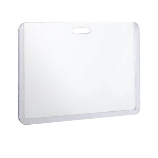 PRC Vékony műanyag kártyatartó tok, áttetsző, félkemény - fekvő