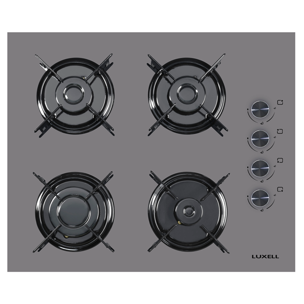 Luxell C6-40BF ezüst,beépíthető, gáz, főzőzóna: 4, beépíthető méret: 56cm, főzőlap