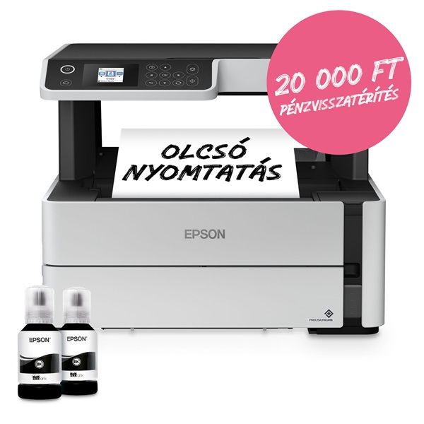 Epson EcoTank M2170 mono nyomató MFP, WiFi/LAN, 11 000 oldal tinta a dobozban