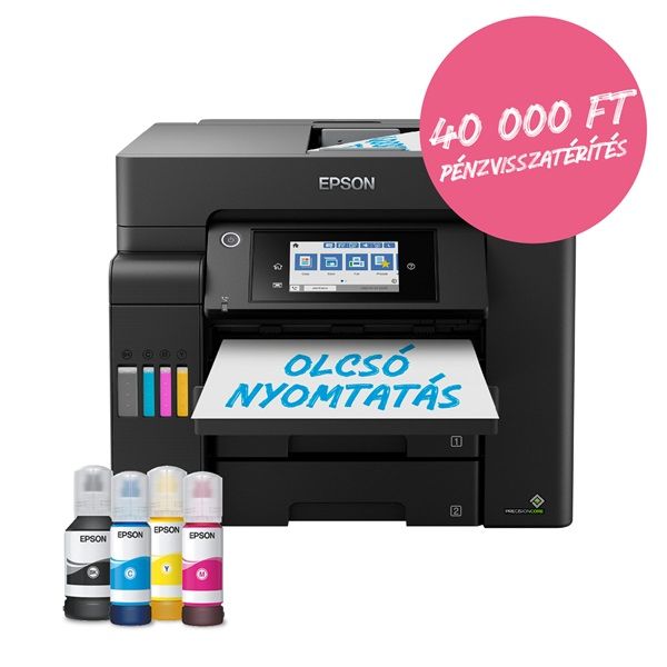 Epson EcoTank L6550 színes nyomtató MFP, Duplex, WiFi/USB/LAN, 14 000/5200 oldal tinta a dobozban
