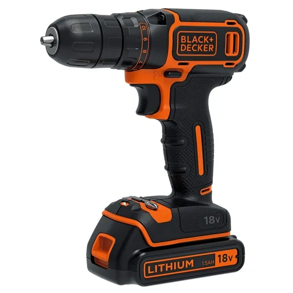 Black&amp;Decker BDCDC18B-QW  18V 1.5Ah Li-Ion akkus fúrócsavarozó