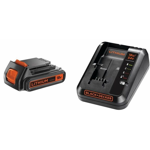 Black &amp; Decker BDC2A20-QW 18V: 1 x 2A töltő + 1 x 18V 2 Ah Li-Ion akku kezdő készlet