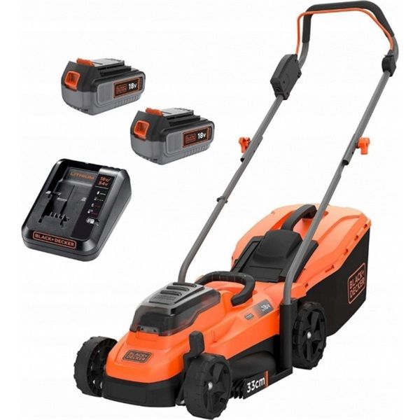Black &amp; Decker BCMW3318L2-QW akkuval és 2A töltővel akkumulátoros fűnyíró