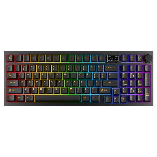AVAX GM03 PRO 98% HUN Gasket RGB tri-mode mechanikus (Gateron barna switch) billentyűzet