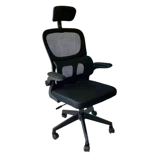 IRISOffice Arcadia fekete, ergonómikus, szövet-hálós irodai forgószék fej és háttámasszal