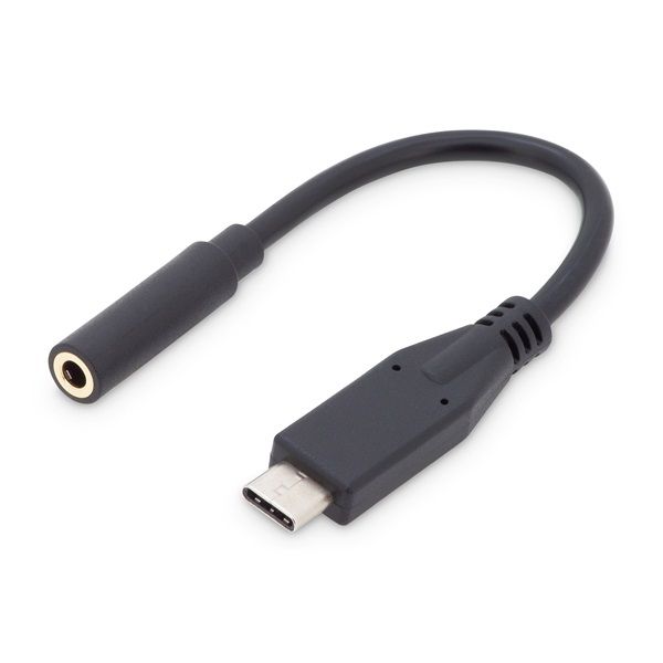 DIGITUS 24bit 48 KHZ USB Type-C 3.5mm stereo audio adapter kábel 0,2m