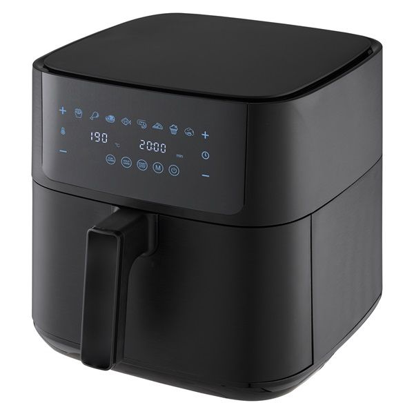 TOO AF-850-B-1800 W fekete 8 L forrólevegős sütő (air fryer/airfryer) digitális vezérléssel 
