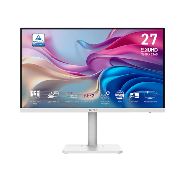 MSI 27" Modern MD272UPHW UHD IPS HDMI/DP/USB-C fehér monitor