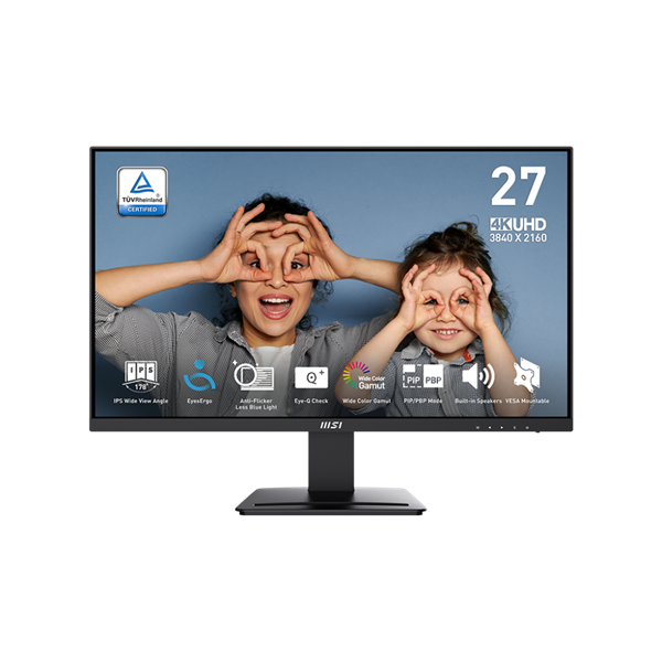 MSI 27" Business PRO MP273U UHD IPS HDMI/DP fekete monitor