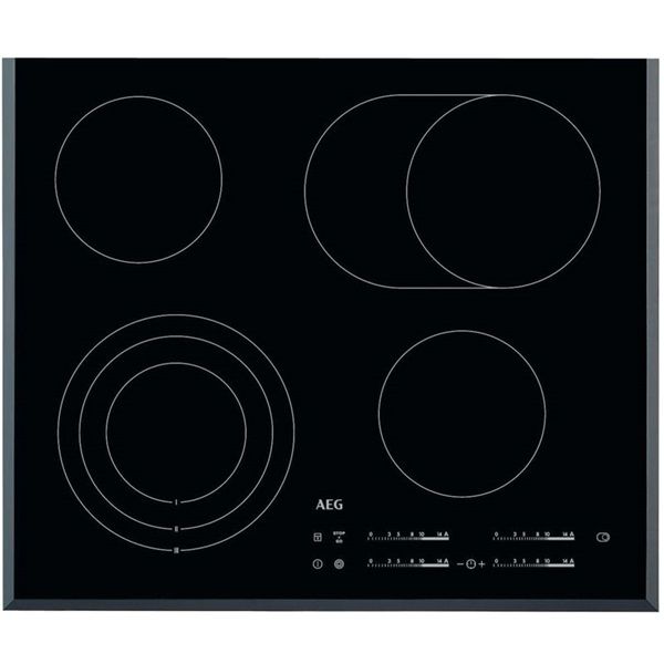 AEG HK654070FB fekete-inox, beépíthető, elektromos üvegkerámia, főzőzóna:4, beépíthető méret: 60cm, főzőlap