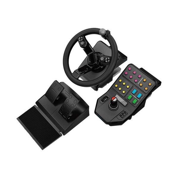Logitech Saitek Farm Sim fekete kormány + pedál + oldalpanel