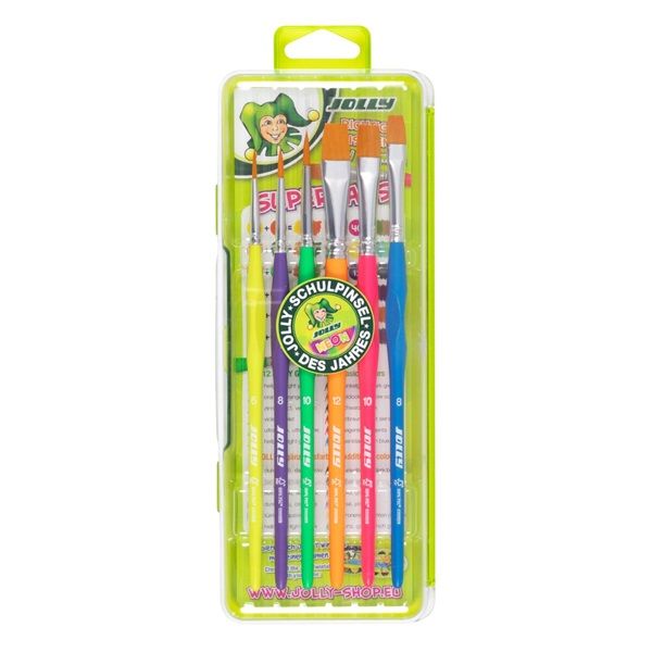 Jolly Neon 6 darabos ergonómikus fogós ecsetkészlet