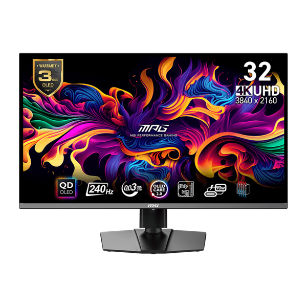 MSI 31,5" MPG 321URX UHD QD-OLED 240Hz HDMI/DP/USB-C gamer monitor