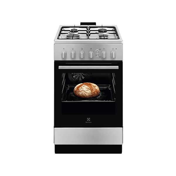 Electrolux LKG504011X Inox, szabadonálló, gáz, főzőzóna: 4, sütő:57L, grill, tűzhely