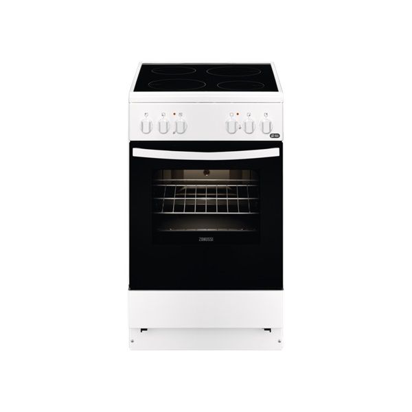 Zanussi ZCV540G1WA fehér, szabadonálló, kerámialapos, elektromos, főzőzóna: 4, sütő:54L, grill, tűzhely