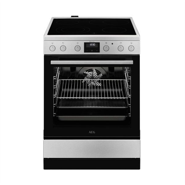 AEG CCB6446ABM inox, szabadonálló, kerámialapos, elektromos, főzőzóna: 4, sütő:72L, grill, tűzhely