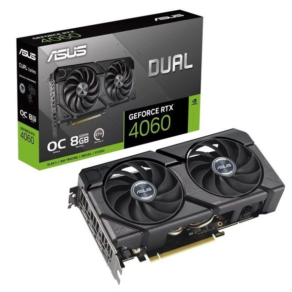 Asus Dual GeForce RTX 4060 OC Edition nVidia 8GB GDDR6 128bit PCIe videókártya