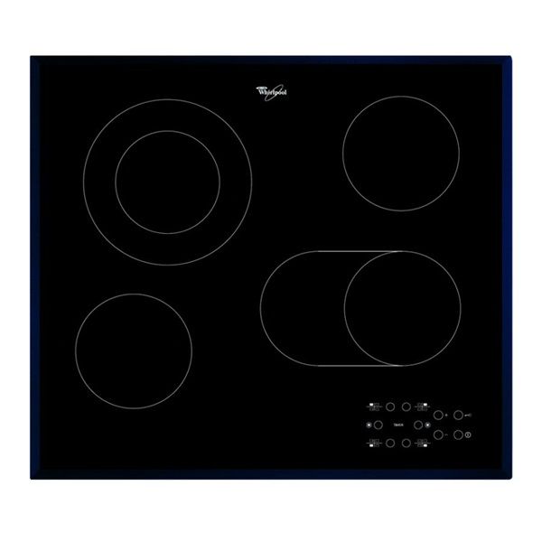 Whirlpool AKT 8190/BA fekete, beépíthető, elektromos üvegkerámia, főzőzóna: 4, beépíthető méret: 56cm, főzőlap