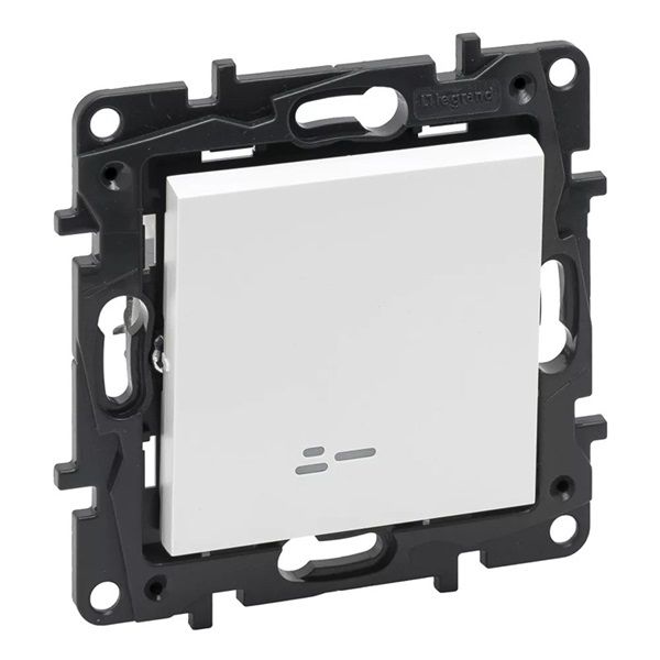 Legrand 863316B Niloé Step váltókapcsoló jelzőfénnyel, 10AX, alumínium