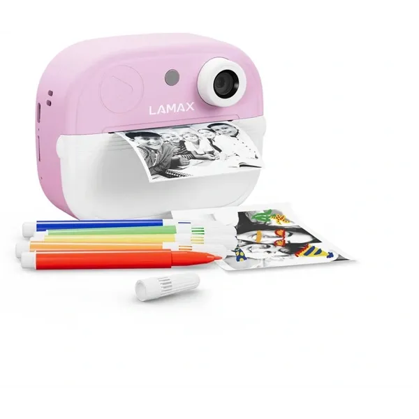 LAMAX InstaKid2 Play - pink hőpapíros rózsaszín gyerek fényképezőgép