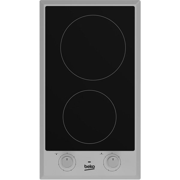 Beko HDCC32200 X fekete, beépíthető, elektromos üvegkerámia, főzőzóna: 2, beépíthető méret: 27cm, főzőlap