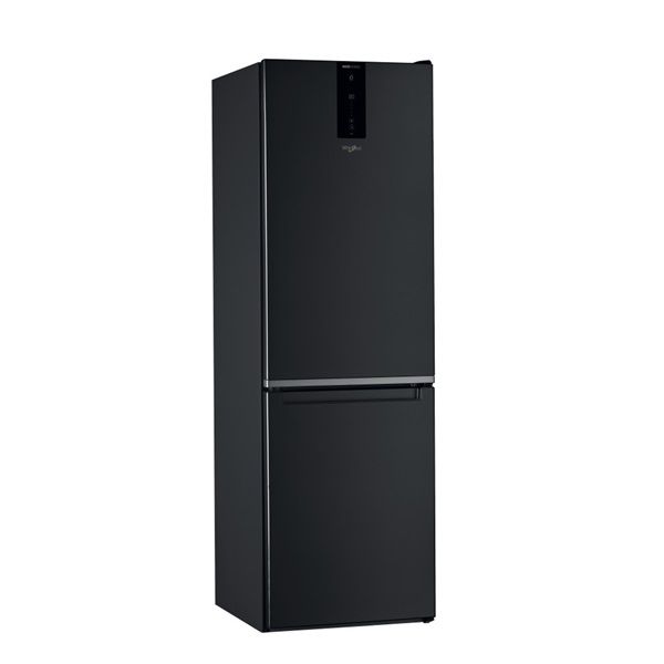 Whirlpool W7 821O K fekete, alulfagyasztós, Hűtő:239L, Fagyasztó:104L, Total No frost hűtőszekrény