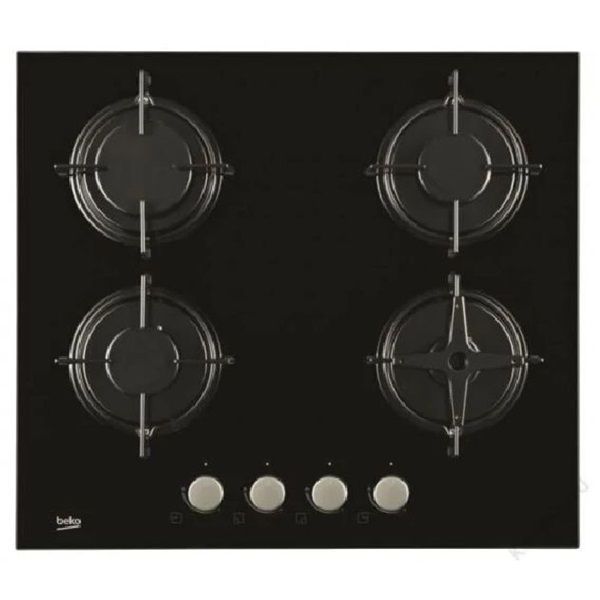 Beko HILG64220S fekete, beépíthető, gáz, főzőzóna: 4, beépíthető méret: 56cm, főzőlap