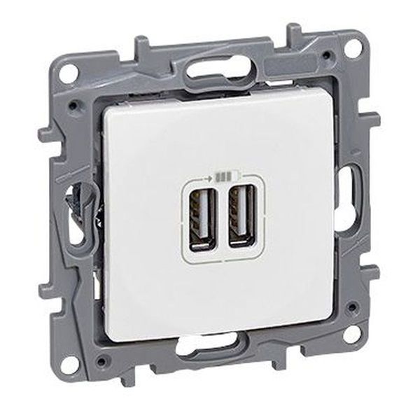 Legrand 764594 Niloé fehér kettős USB töltőaljzat