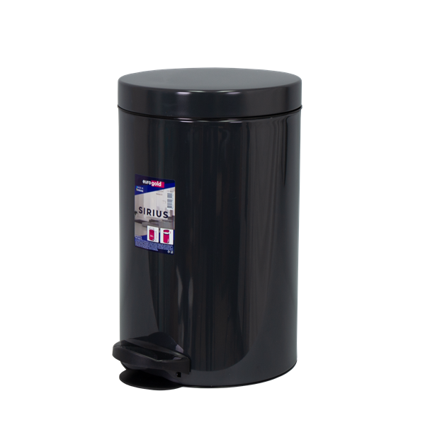 EUROGOLD SIRIUS 14l 40x25cm antracit szürke pedálos szemetes