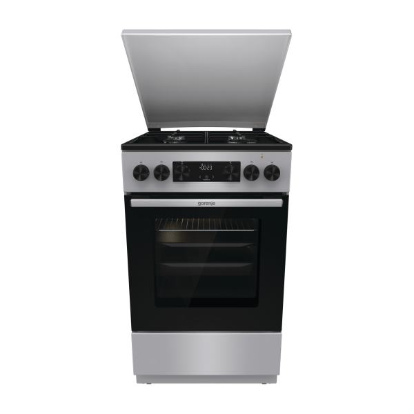 Gorenje GK5C42SJ szürke, szabadonálló, gáz, kombinált, főzőzóna: 4, sütő:62L, grill, tűzhely