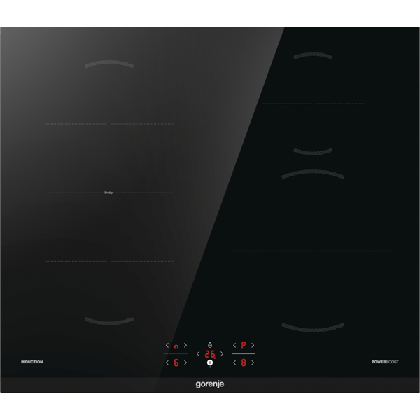 Gorenje GI6421BC fekete, beépíthető, indukciós, főzőzóna: 4, beépíthető méret: 56cm, főzőlap
